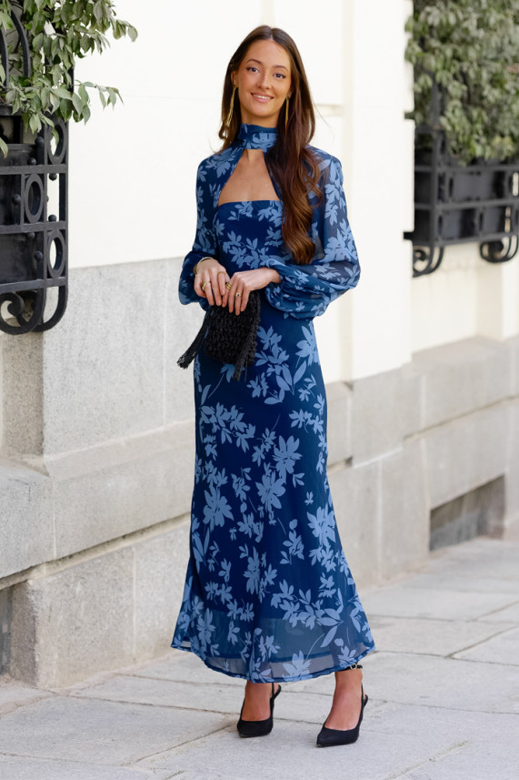 Vestido Santucci azul oscuro