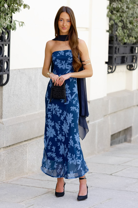 Vestido Santucci azul oscuro