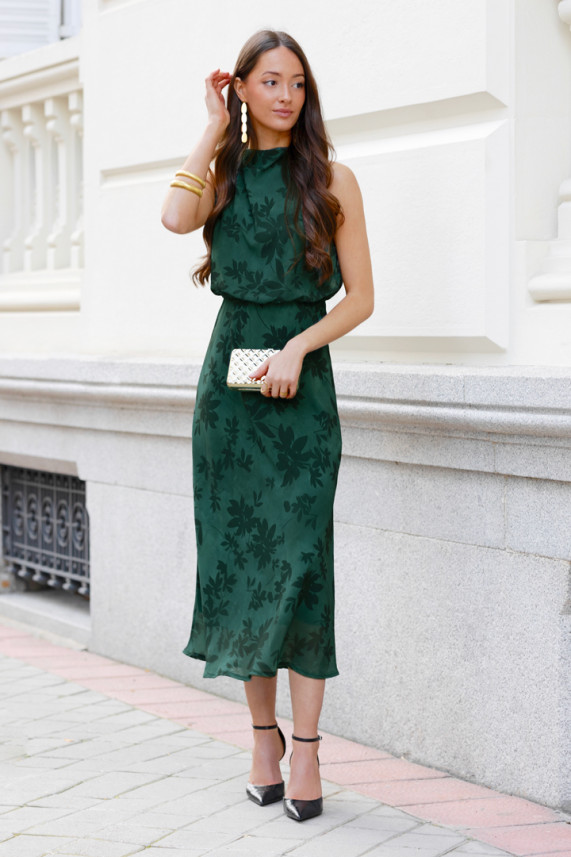Vestido Walkers verde botella