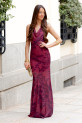 Vestido Dutton burdeos