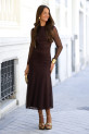 Vestido Cattani marrón