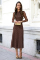 Vestido Favretto marrón