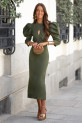 Vestido Amalfi verde caza