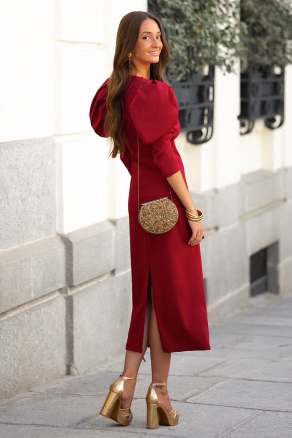 Vestido Amalfi burdeos