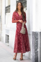 Vestido Chiara burdeos