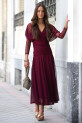 Vestido Grazia burdeos