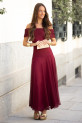 Vestido Bloems burdeos