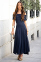 Vestido Bloems azul marino